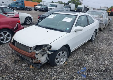 2003 Honda Civic Ex из США, поврежденный, VIN 1HGEM22953L053475